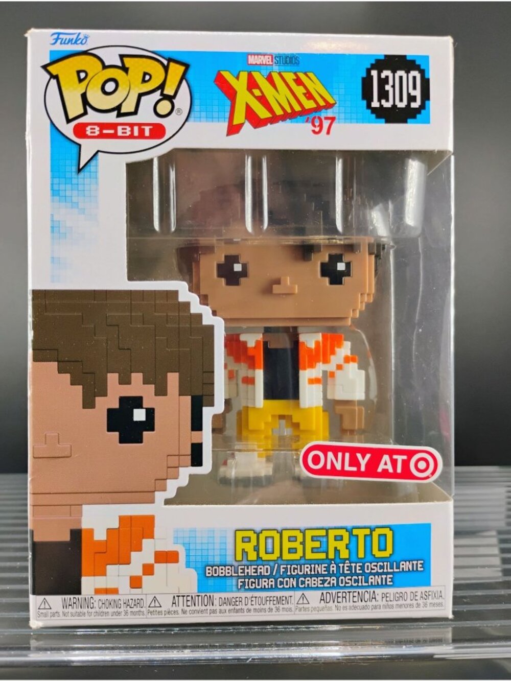 Funko Pop 1309 X-Men 97 Roberto Exclusive Bobblehead 8-Bit Target New